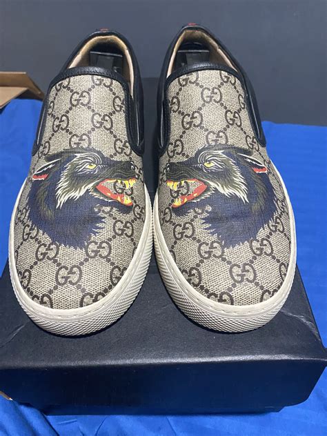 gucci sneaker slip on ghost-dublin|Buy Gucci Dublin Angry Wolf Slip.